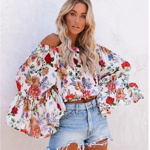 Vici summer harvest off shoulder top